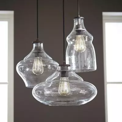 Neria Modern 3-Light Cluster Glass Pendant Light Neria Modern 3-Light Cluster Glass Pendant Light