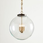 Oona Farmhouse Gold Glass Globe Pendant Light
