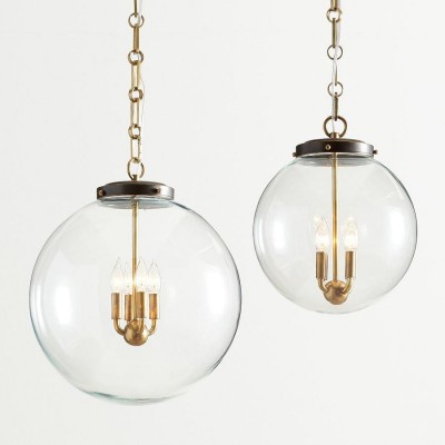 Oona Farmhouse Gold Glass Globe Pendant Light Oona Farmhouse Gold Glass Globe Pendant Light