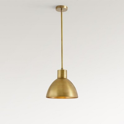 Kaelin Rustic Metal Dome Pendant Light