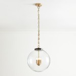 Oona Farmhouse Gold Glass Globe Pendant Light
