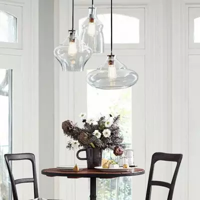 Neria Modern 3-Light Cluster Glass Pendant Light Neria Modern 3-Light Cluster Glass Pendant Light
