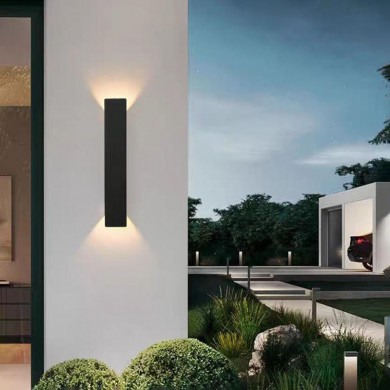 Pylar Matte Black Waterproof Led Linear Outdoor Wall Sconces