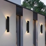 Pylar Matte Black Waterproof Led Linear Outdoor Wall Sconces Pylar Matte Black Waterproof Led Linear Outdoor Wall Sconces