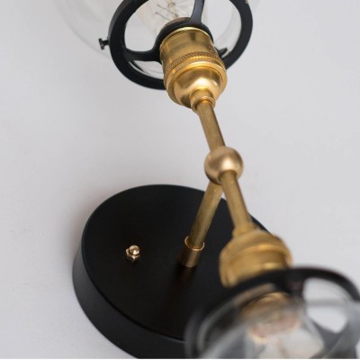 Grayson Mid Century Glass Double Globe Wall Sconce Grayson Mid Century Glass Double Globe Wall Sconce