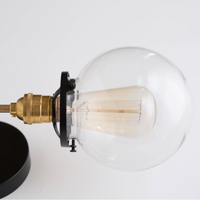 Grayson Mid Century Glass Double Globe Wall Sconce Grayson Mid Century Glass Double Globe Wall Sconce