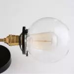 Grayson Mid Century Glass Double Globe Wall Sconce