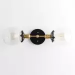 Grayson Mid Century Glass Double Globe Wall Sconce