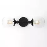 Grayson Mid Century Glass Double Globe Wall Sconce