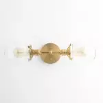 Grayson Mid Century Glass Double Globe Wall Sconce