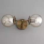 Valen Rustic Double Globe Glass Wall Sconce