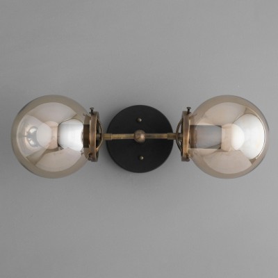 Valen Rustic Double Globe Glass Wall Sconce Valen Rustic Double Globe Glass Wall Sconce