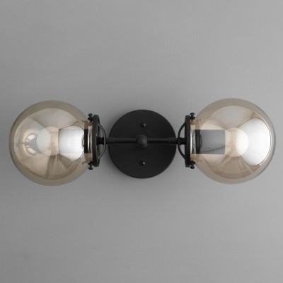 Valen Rustic Double Globe Glass Wall Sconce Valen Rustic Double Globe Glass Wall Sconce