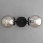 Valen Rustic Double Globe Glass Wall Sconce