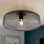 Ember Vintage Multi Color Water Ripple Glass Ceiling Light