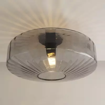 Ember Vintage Multi Color Water Ripple Glass Ceiling Light Ember Vintage Multi Color Water Ripple Glass Ceiling Light