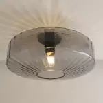 Ember Vintage Multi Color Water Ripple Glass Ceiling Light