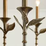 Jocelyn Retro Antique Brass Botanical Forged Iron Chandelier