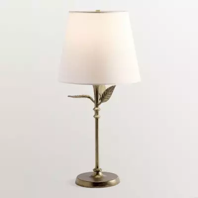 Huxley Rustic Antique Brass Botanical Forged Iron Table Light Huxley Rustic Antique Brass Botanical Forged Iron Table Light