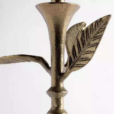 Huxley Rustic Antique Brass Botanical Forged Iron Table Light Huxley Rustic Antique Brass Botanical Forged Iron Table Light