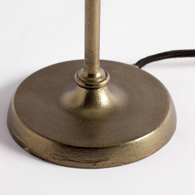 Huxley Rustic Antique Brass Botanical Forged Iron Table Light Huxley Rustic Antique Brass Botanical Forged Iron Table Light