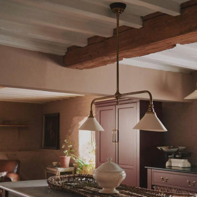 Foxx Retro Conical Porcelain Pendant Light