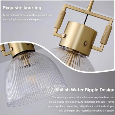 Poppy Farmhouse Ribbed Glass Dome Pendant Light Poppy Farmhouse Ribbed Glass Dome Pendant Light