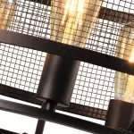 Iker Industrial Black 5-Light Metal Drum Chandelier Iker Industrial Black 5-Light Metal Drum Chandelier