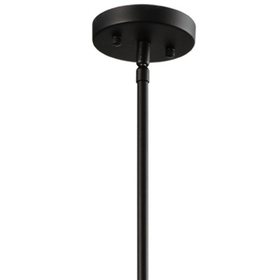 Iker Industrial Black 5-Light Metal Drum Chandelier