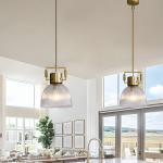 Alma Natural Wood Link Suspension Pendant Light Alma Natural Wood Link Suspension Pendant Light