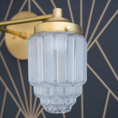Tahlia Rutic Art Deco Multi Layer Glass Sconce Tahlia Rutic Art Deco Multi Layer Glass Sconce