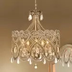 Neve Luxury French Antique Crystal Drum Chandelier