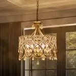 Neve Luxury French Antique Crystal Drum Chandelier