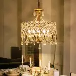 Neve Luxury French Antique Crystal Drum Chandelier