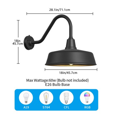 Alaric Contemporary Matte Black Metal Gooseneck Sconce Alaric Contemporary Matte Black Metal Gooseneck Sconce