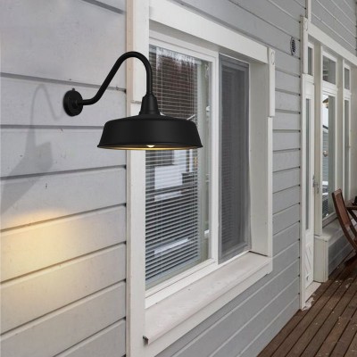 Alaric Contemporary Matte Black Metal Gooseneck Sconce Alaric Contemporary Matte Black Metal Gooseneck Sconce