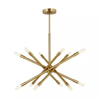 Caedyn Modern 12-Light Polished Brass Sputnik Chandelier Caedyn Modern 12-Light Polished Brass Sputnik Chandelier