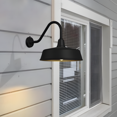 Alaric Contemporary Matte Black Metal Gooseneck Sconce Alaric Contemporary Matte Black Metal Gooseneck Sconce