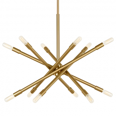 Caedyn Modern 12-Light Polished Brass Sputnik Chandelier Caedyn Modern 12-Light Polished Brass Sputnik Chandelier