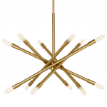 Caedyn Modern 12-Light Polished Brass Sputnik Chandelier Caedyn Modern 12-Light Polished Brass Sputnik Chandelier
