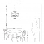 Aelric Farmhouse 5-Light Metal Frame Drum Chandelier Aelric Farmhouse 5-Light Metal Frame Drum Chandelier