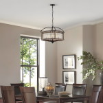 Aelric Farmhouse 5-Light Metal Frame Drum Chandelier Aelric Farmhouse 5-Light Metal Frame Drum Chandelier