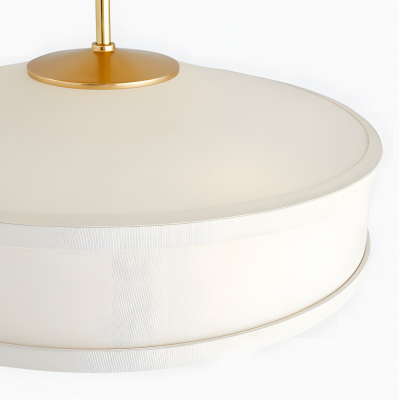 Delaney Rustic Fabric Drum Semi-Flush Mount Ceiling Light