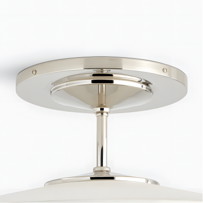 Delaney Rustic Fabric Drum Semi-Flush Mount Ceiling Light