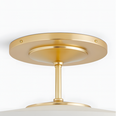 Delaney Rustic Fabric Drum Semi-Flush Mount Ceiling Light