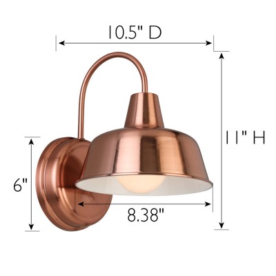 Anders Industrial Metal Dome Wall Sconce Anders Industrial Metal Dome Wall Sconce