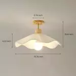 Celenor Modern Flower Fabric Semi Flush Mount Ceiling Light