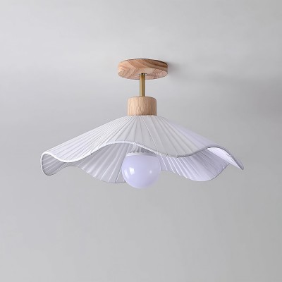Celenor Modern Flower Fabric Semi Flush Mount Ceiling Light