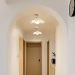 Celenor Modern Flower Fabric Semi Flush Mount Ceiling Light