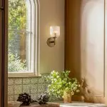 Alain Cooper Ribbed Glass Wall Sconce Alain Cooper Ribbed Glass Wall Sconce